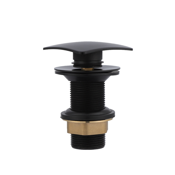 7/8” Brass Pop Up Waste Without Overflow South America Style Matte black Bathroom Basin Drain EB1102-O
