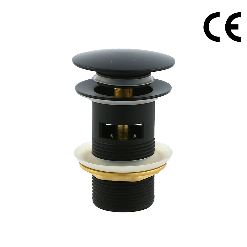 Mushroom Brass Pop Up Waste Matte Black 32mm x 80mm EB1005-O