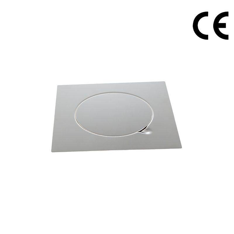 20X20CM Coolsize Precision Cast Stainless Steel Floor Drain Square Shower Insert Floor Drain With Cover EF1020-20