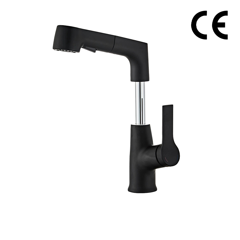 Modern Design Pull Out Basin Faucet Hot And Cold Water Mixer Tap Rotatable Lifting Brass Bathroom Taps Basin Faucets