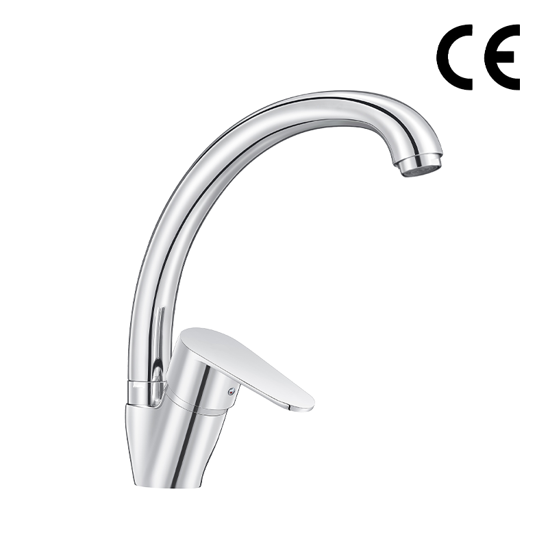 Middle East Market Russia  heating chrome economical single handle kitchen sink mixer