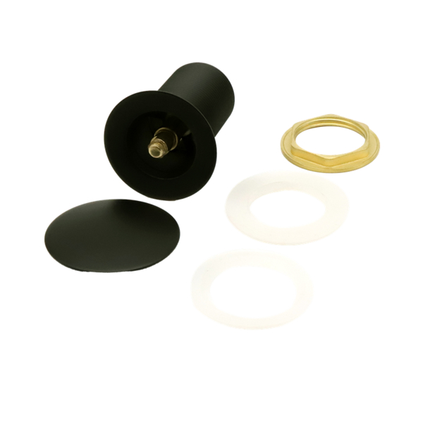 Toilet fittings without overflow click clack brass wash black pop up waste