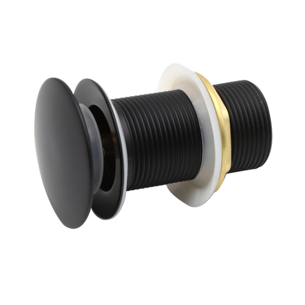 Toilet fittings without overflow click clack brass wash black pop up waste